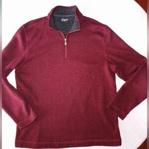 Van Heusen Burgundy Knit 1/4 Zip Sweater